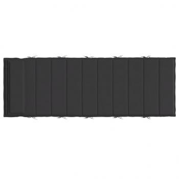 Sonnenliegen-Auflage Schwarz 180x60x3 cm Oxford-Gewebe