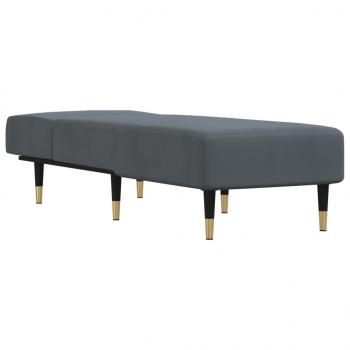 Chaiselongue Dunkelgrau Samt