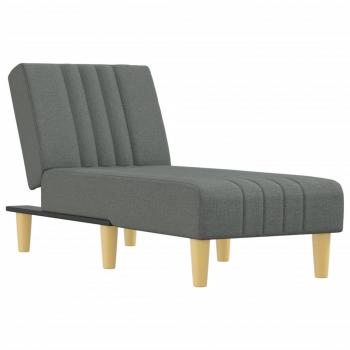 Chaiselongue Dunkelgrau Stoff