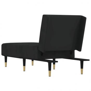 Chaiselongue Schwarz Samt