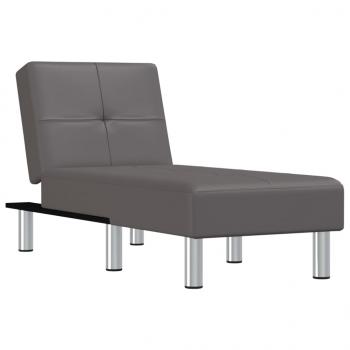 Chaiselongue Grau Kunstleder