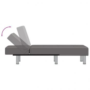 Chaiselongue Grau Kunstleder