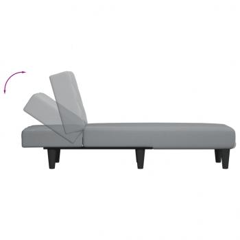 Chaiselongue Hellgrau Stoff