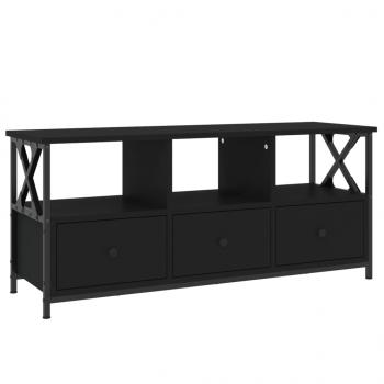 TV-Schrank Schwarz 102x33x45 cm Holzwerkstoff und Eisen