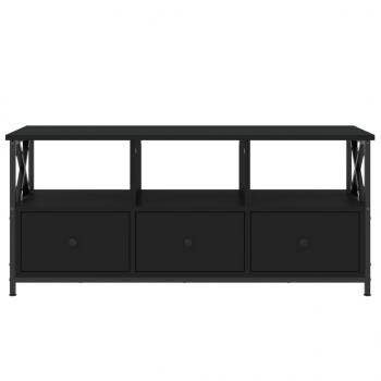 TV-Schrank Schwarz 102x33x45 cm Holzwerkstoff und Eisen