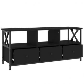 TV-Schrank Schwarz 102x33x45 cm Holzwerkstoff und Eisen