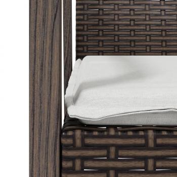 Gartenstühle mit Kissen 6 Stk. Braun 56,5x57x83 cm Poly Rattan