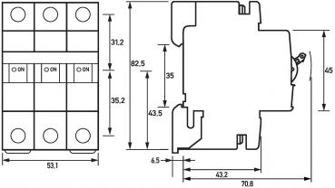 Doepke DLS 6H B10-3 Leitungsschutzschalter, 3-polig, B-Charakteristik, 10A (09914111)