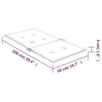 Niedriglehner-Auflagen 4 Stk. Rosa Stoff