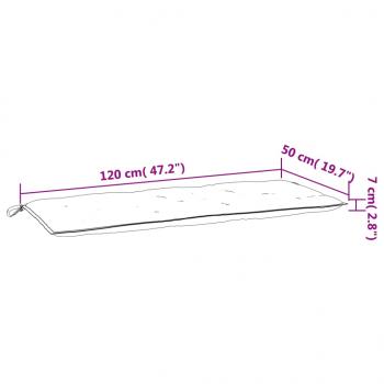 Gartenbank-Auflagen 2 Stk. Türkis 120x50x7 cm Stoff