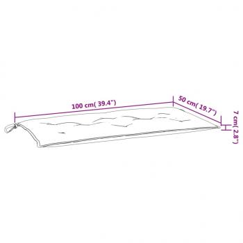 Gartenbank-Auflagen 2 Stk. Mehrfarbig 100x50x7 cm Stoff