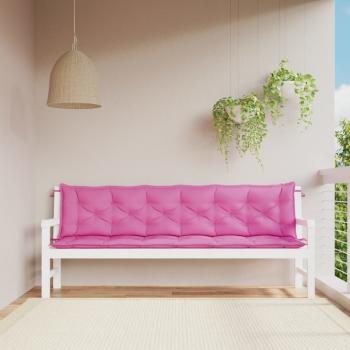 ARDEBO.de - Gartenbank-Auflagen 2 Stk. Rosa 200x50x7 cm Stoff