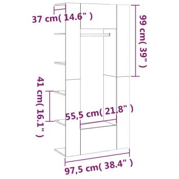 Flurschränke 2 Stk. Weiß Holzwerkstoff