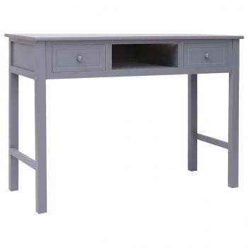 ARDEBO.de - Schreibtisch Grau 108x45x76 cm Massivholz Paulownia