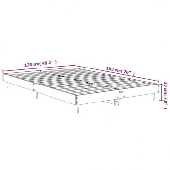 Bettgestell Betongrau 120x190 cm Holzwerkstoff