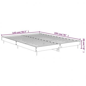 Bettgestell Grau Sonoma 140x190 cm Holzwerkstoff