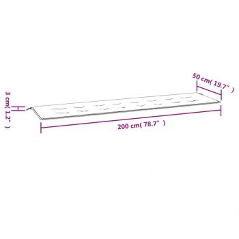 Gartenbank-Auflage Blau&Weiß Gestreift 200x50x3 Stoff