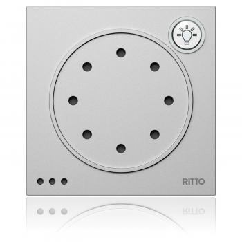 Ritto 1876020 Portier Türsprechmodul mit Lichttaste, silber