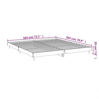 Bettgestell Schwarz 180x200 cm Holzwerkstoff