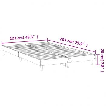 Bettgestell Braun Eichen-Optik 120x200 cm Holzwerkstoff