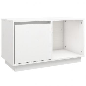 TV-Schrank Weiß 74x35x44 cm Massivholz Kiefer