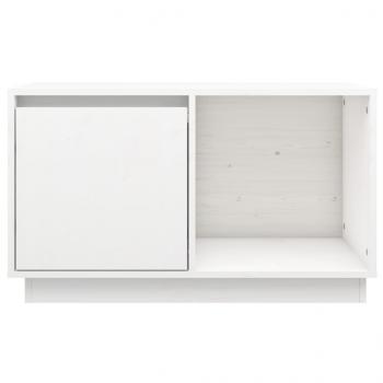 TV-Schrank Weiß 74x35x44 cm Massivholz Kiefer