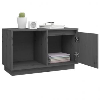 TV-Schrank Grau 74x35x44 cm Massivholz Kiefer