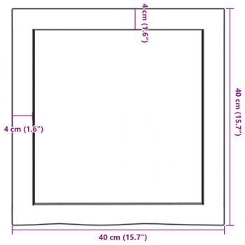 Wandregal Hellbraun 40x40x(2-4) cm Massivholz Eiche Behandelt