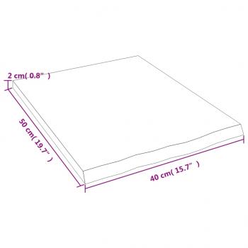 Wandregal Hellbraun 40x50x2 cm Massivholz Eiche Behandelt