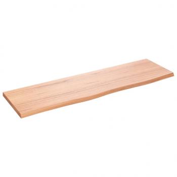 ARDEBO.de - Wandregal Hellbraun 100x30x2 cm Massivholz Eiche Behandelt