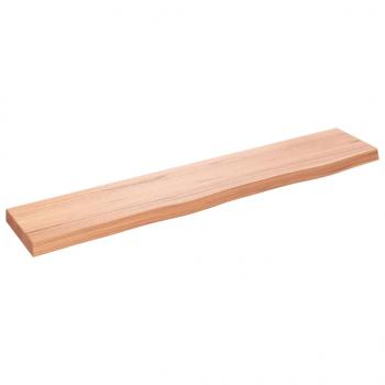 ARDEBO.de - Wandregal Hellbraun 100x20x4 cm Massivholz Eiche Behandelt