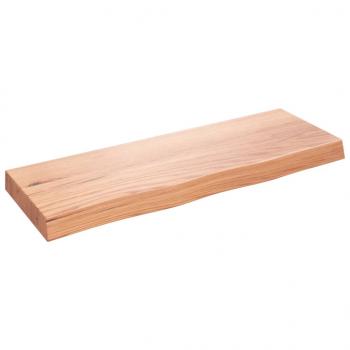 ARDEBO.de - Wandregal Hellbraun 80x30x(2-6) cm Massivholz Eiche Behandelt