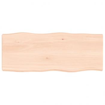 ARDEBO.de - Tischplatte 100x40x(2-6) cm Massivholz Unbehandelt Baumkante