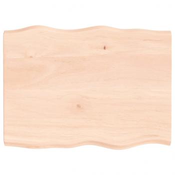 ARDEBO.de - Tischplatte 80x60x(2-4) cm Massivholz Unbehandelt Baumkante