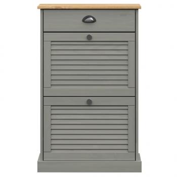 Schuhschrank VIGO 60x35x96 cm Grau Massivholz Kiefer