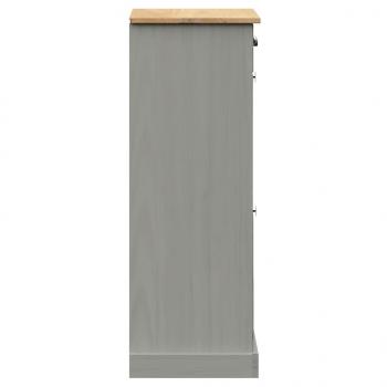 Schuhschrank VIGO 60x35x96 cm Grau Massivholz Kiefer