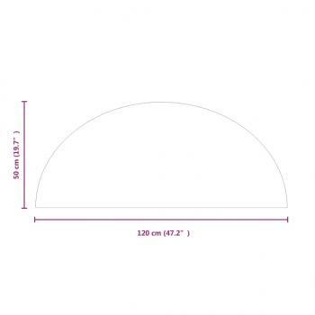 Funkenschutzplatte Glas Halbrund 1200x500 mm