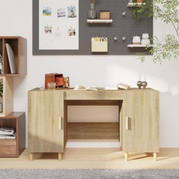 ARDEBO.de - Schreibtisch Sonoma-Eiche 140x50x75 cm Holzwerkstoff