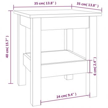 Couchtisch 35x35x40 cm Massivholz Kiefer