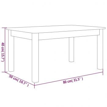 Couchtisch Honigbraun 80x50x40 cm Massivholz Kiefer