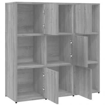 Bücherregal Grau Sonoma 90x30x90 cm Holzwerkstoff