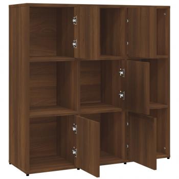 Bücherregal Braun Eichen-Optik 90x30x90 cm Holzwerkstoff