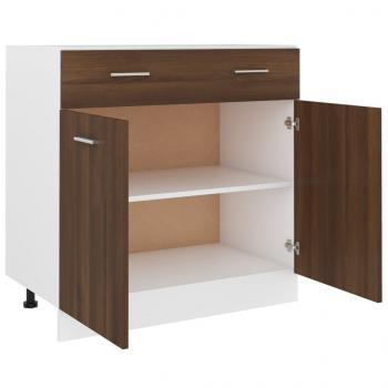 Unterschrank mit Schublade Braun Eiche-Optik 80x46x81,5 cm