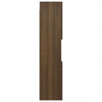 Badezimmerschrank Braun Eichen-Optik 30x30x130 cm Holzwerkstoff