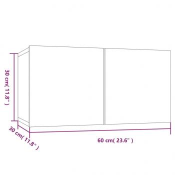 TV-Wandschrank Grau Sonoma 60x30x30 cm Holzwerkstoff