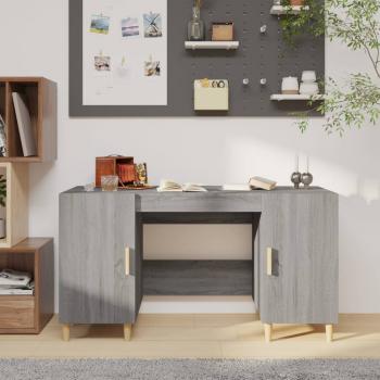 ARDEBO.de - Schreibtisch Grau Sonoma 140x50x75 cm Holzwerkstoff