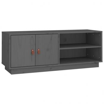 TV-Schrank Grau 105x34x40 cm Massivholz Kiefer