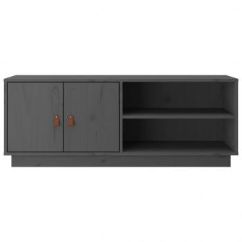 TV-Schrank Grau 105x34x40 cm Massivholz Kiefer