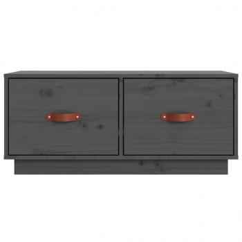 TV-Schrank Grau 80x34x35 cm Massivholz Kiefer