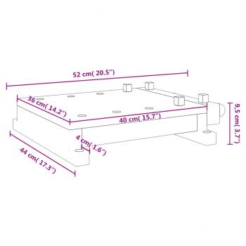 Werkbankplatte mit Schraubstock 52x44x9,5 cm Massivholz Akazie